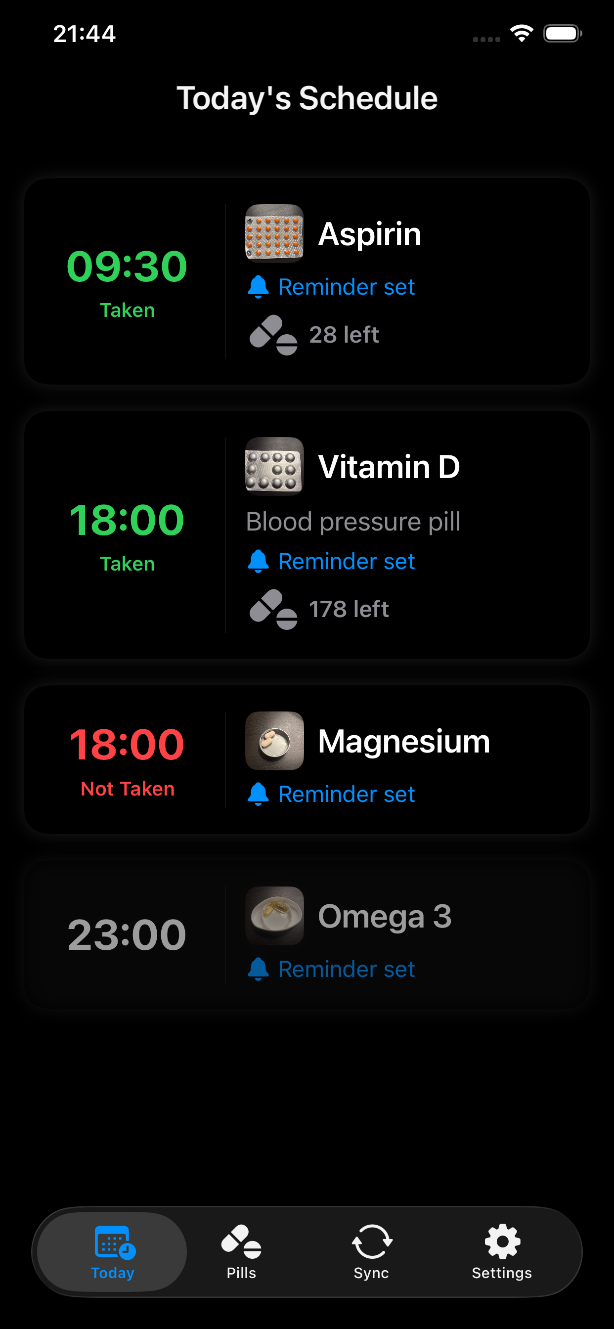 PillReminder App Screenshot 1